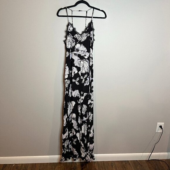 ASTR The Label Black Lace Floral Jumpsuit - Picture 2 of 7